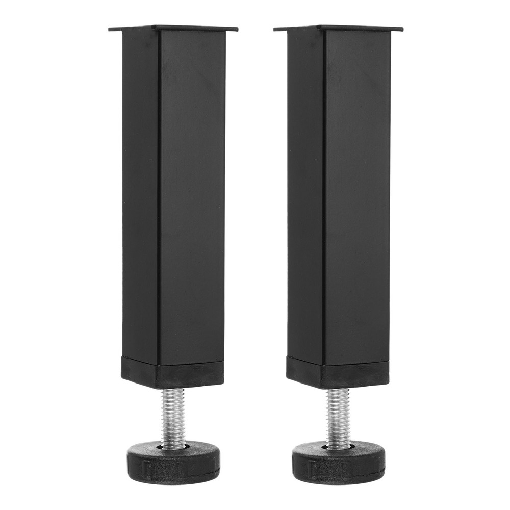 2 Pcs Adjustable Height Center Support Leg, 6" Bed Support Legs, Black