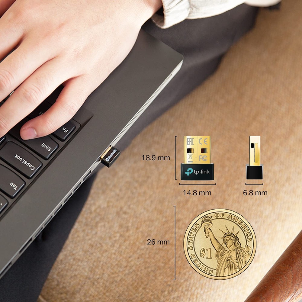 Bluetooth 5.3 USB Adapter UB500 Wireless for PC Laptop Plug and Play