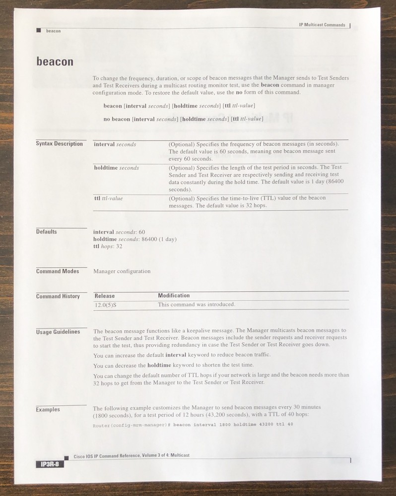 Cisco Systems - Cisco IOS IP Command Reference, Volume 3: Multicast (2003)