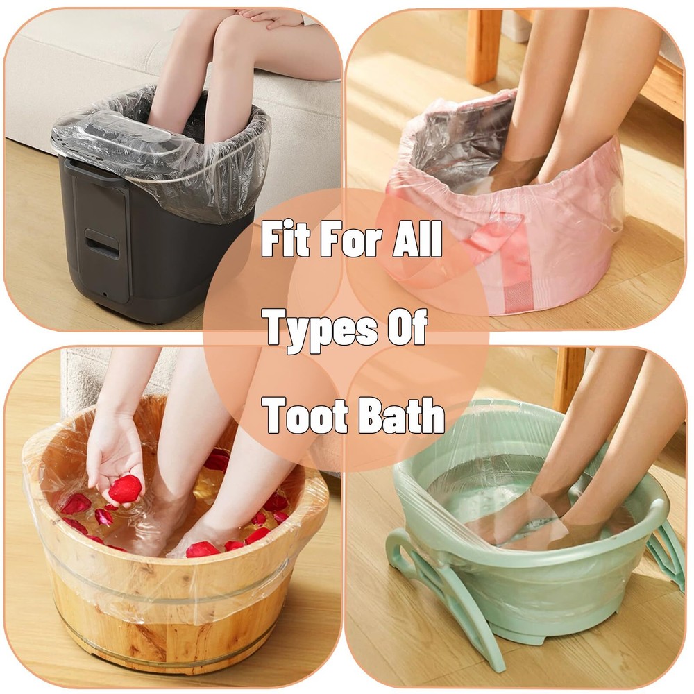 100PCS Portable Plastic Liners for Ionic Foot Bath Detox Machine Tub Liners Tool