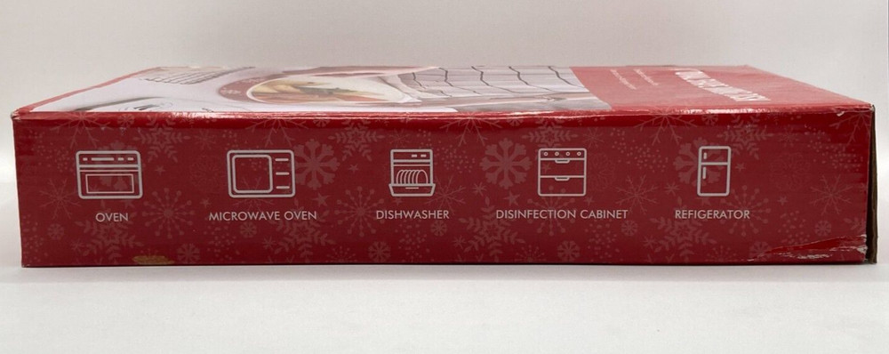 Red Christmas Tree & Snowflake 2 Pc Baking Dishes Rectangle & Oval Set of Two