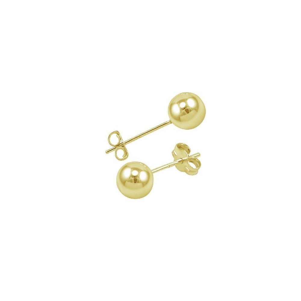 Ball Stud Earrings Pair 14k Gold Plated