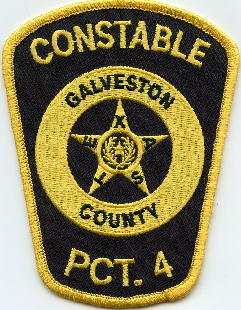 GALVESTON COUNTY TEXAS TX Yellow Border Precinct 4 CONSTABLE police PATCH