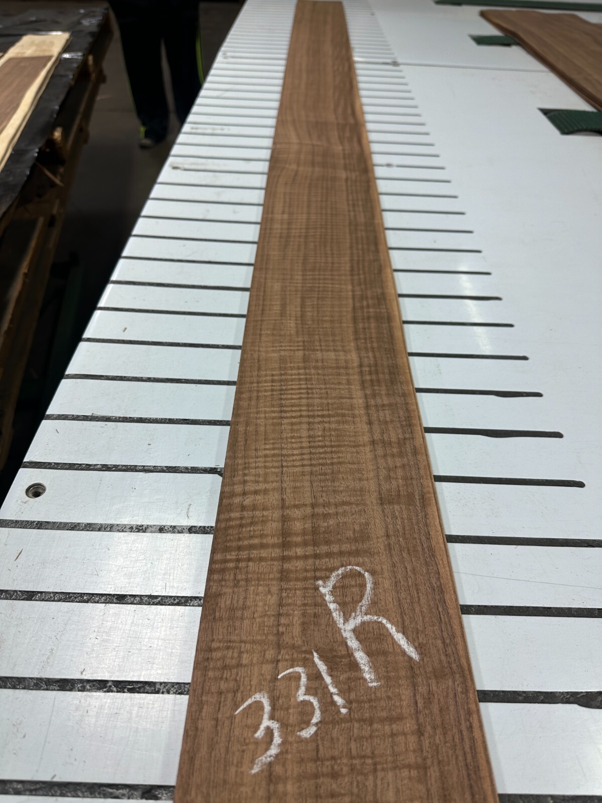 FIGURED Walnut Raw Wood Veneer 2 sheets 95'' x 5'' 331R