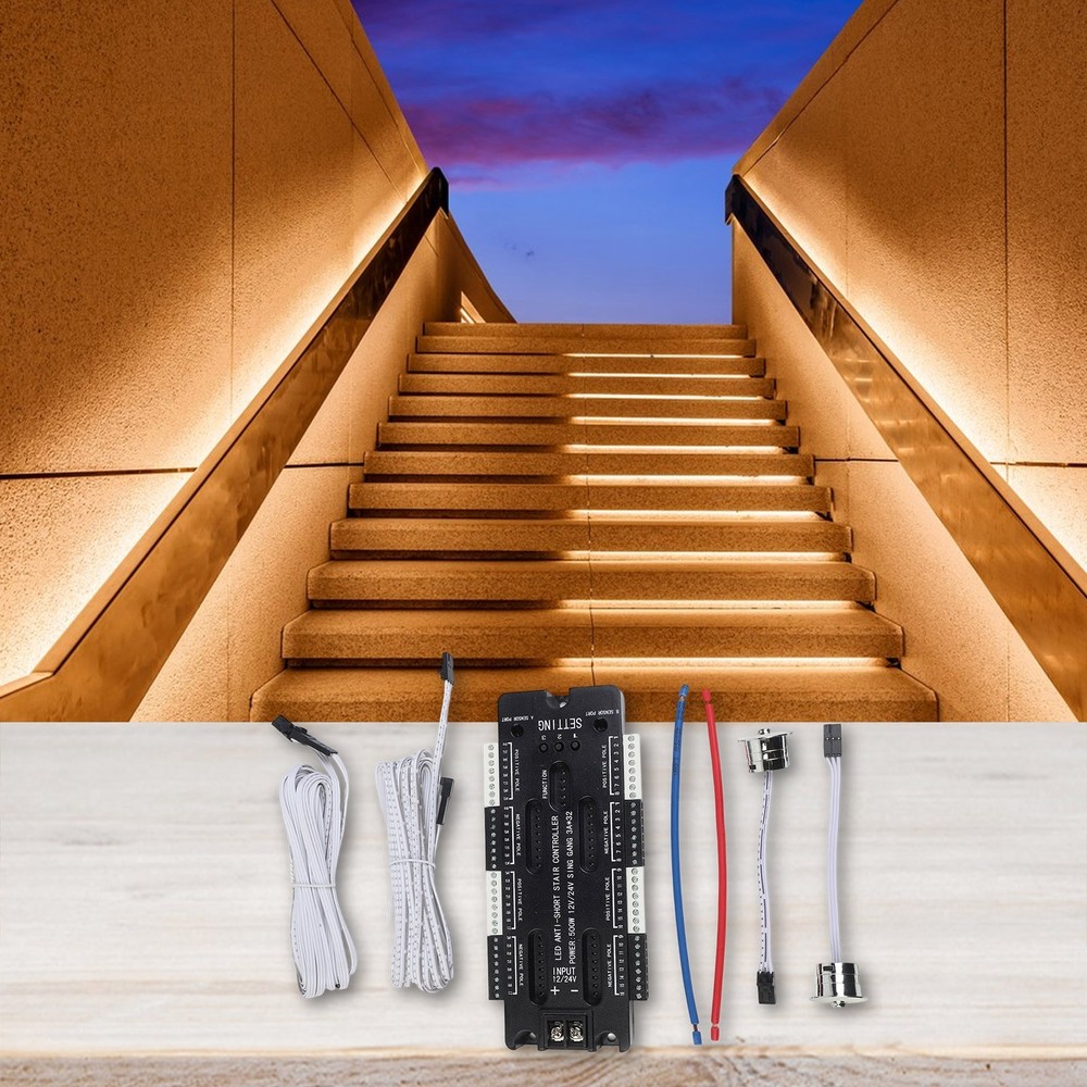 32 Channel LED Motion Sensor Stair Controller for Indoor Use DC 12V/24V
