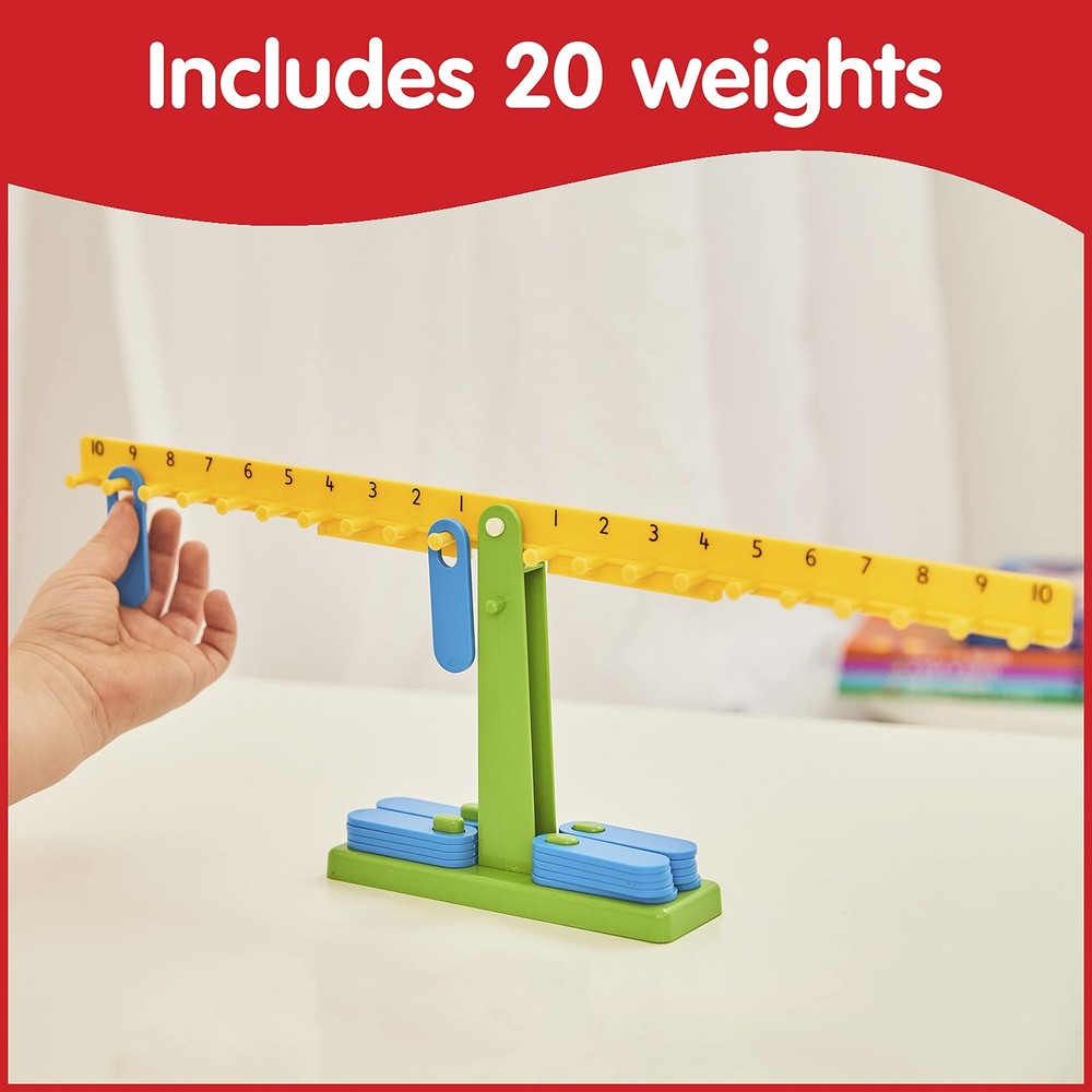 Student Math Balance Scale With 20 Weights For Hands On Learning Activities