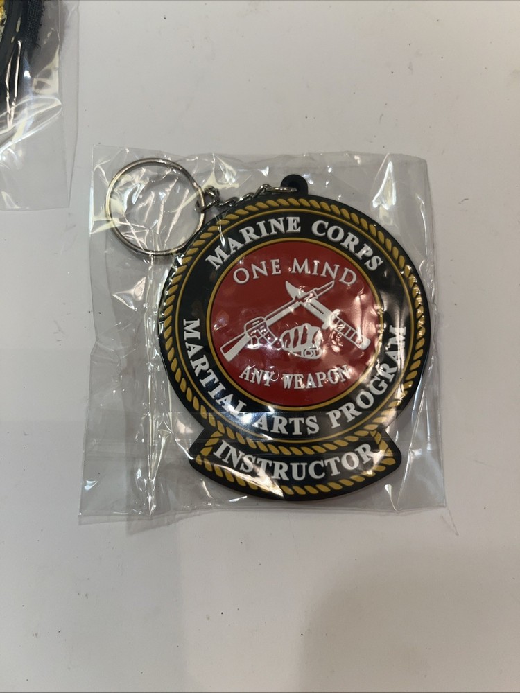 United State Marine Corps -USMC MCMAP Instructor Rubber Patch And Keychain Combo