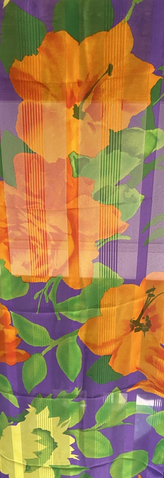 Accessory Street Designer Scarf 58”X15” Colorful Italy Polyester Vintage NWOT