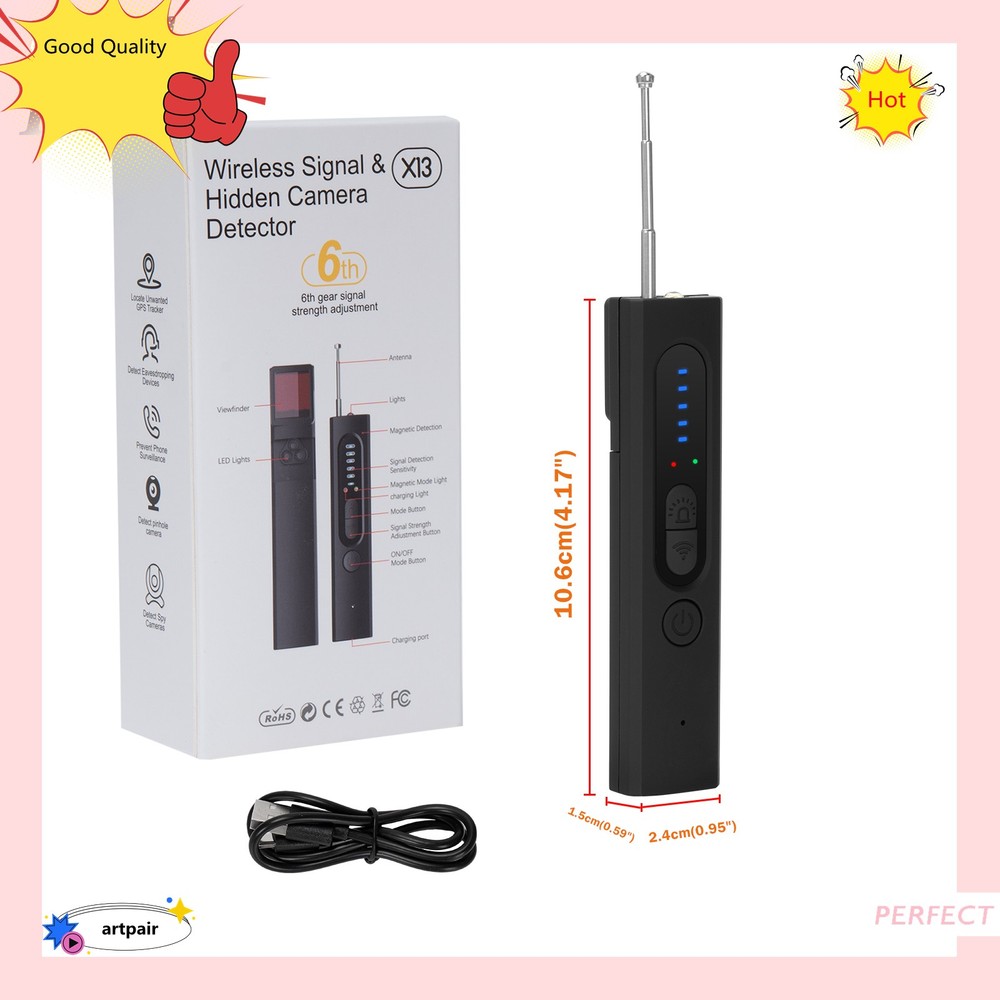 Portable Hidden Camera Detector, Finder Bug GPS Tracker Scanner Device Car Hotel