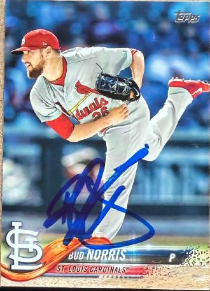 Bud Norris Autographed 2018 Topps #686