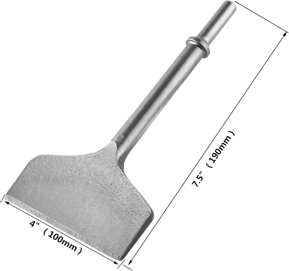 Extra-Wide 4-Inch Chisel Bit for Air Hammer - Ideal for Tile Removal Projects