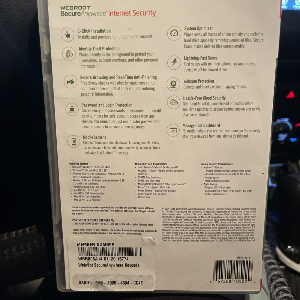 Webroot SecureAnywhere Internet Security - Full Version for Windows & Mac...