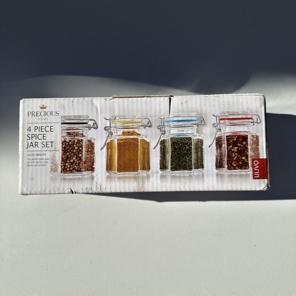 Precious Home 4 Piece spice jars New