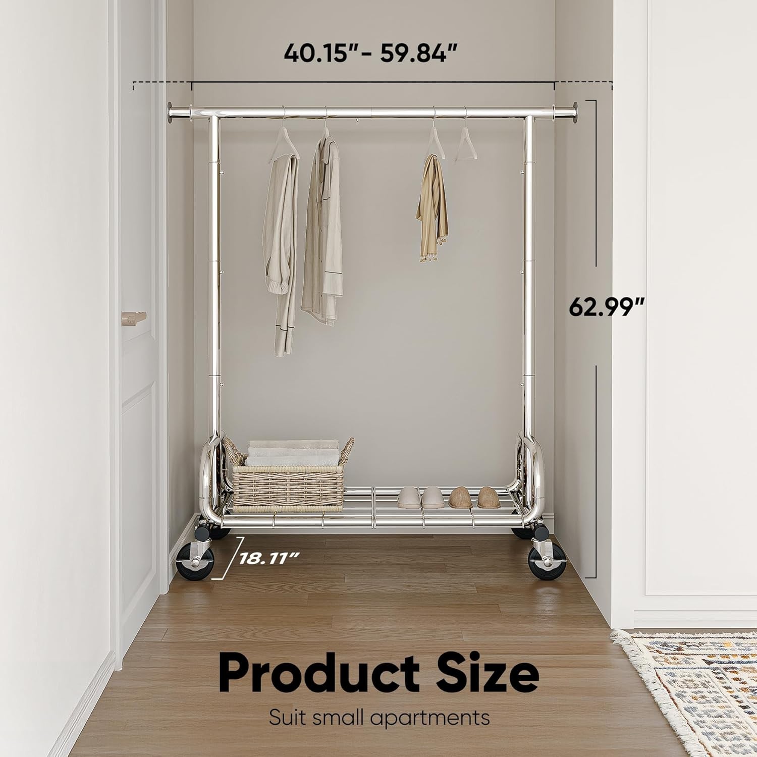 HOKEEPER Clothes Rack Clothing Racks for Hanging Clothes, Portable Clothes Rack