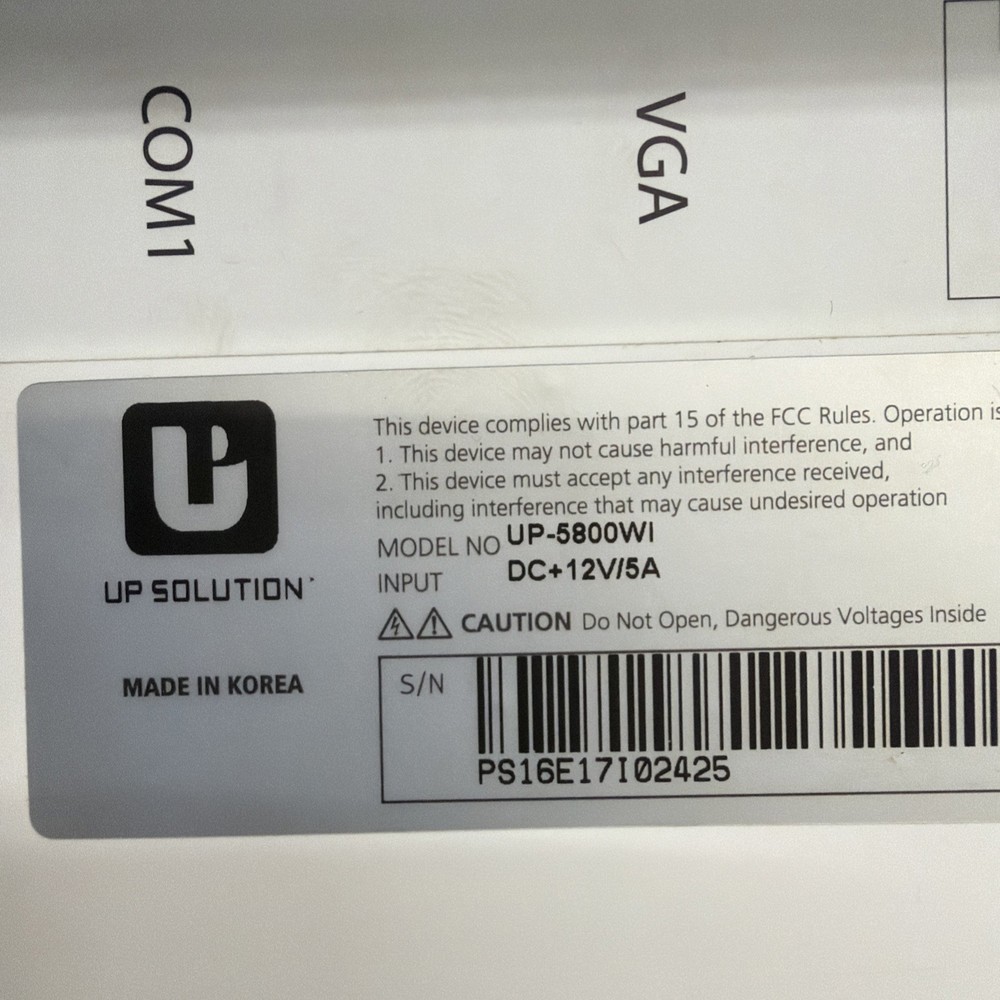 UP Solution UP-5800Wi all-in-one touchscreen POS terminal (SEE DESCRIPTION)