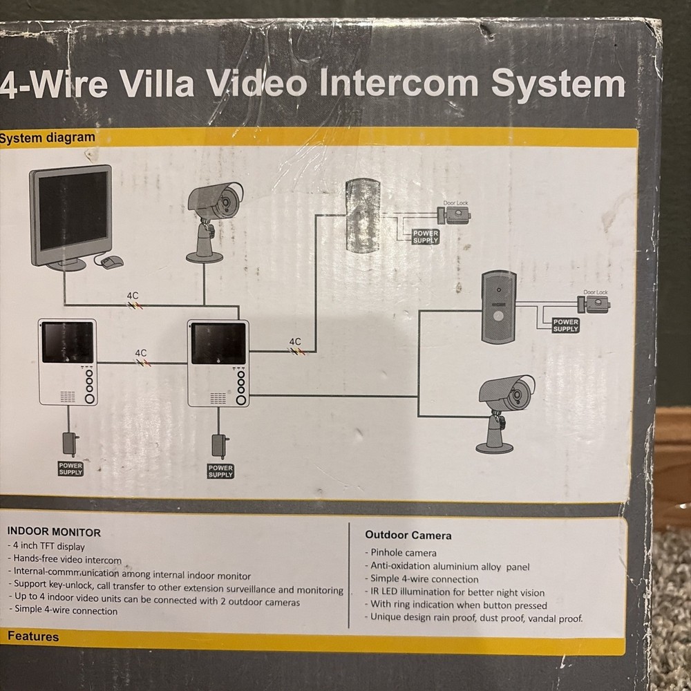 Color Video Door Phone /intercom System Kit