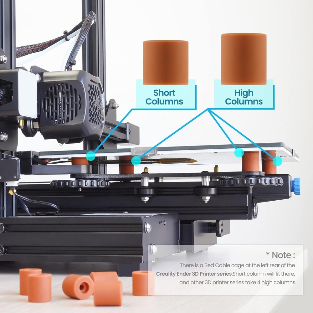 Creality 3D Printer Heat Bed Leveling Parts,Silicone Column Solid Mounts
