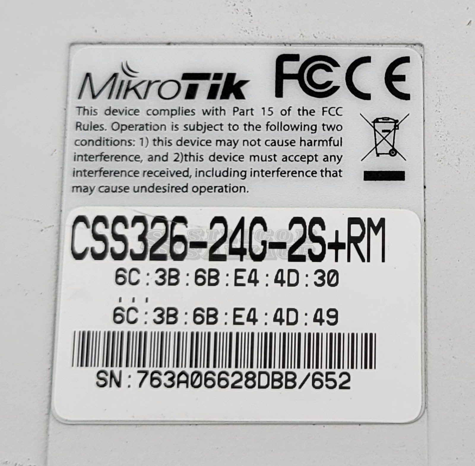 MikroTik CSS326-24G-2S+RM 24-Port Gigabit Managed Switch with Dual SFP+ Ports