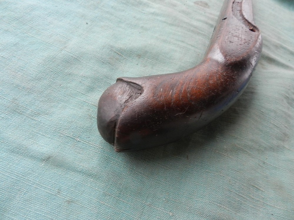 Early walnut flintlock pistol stock