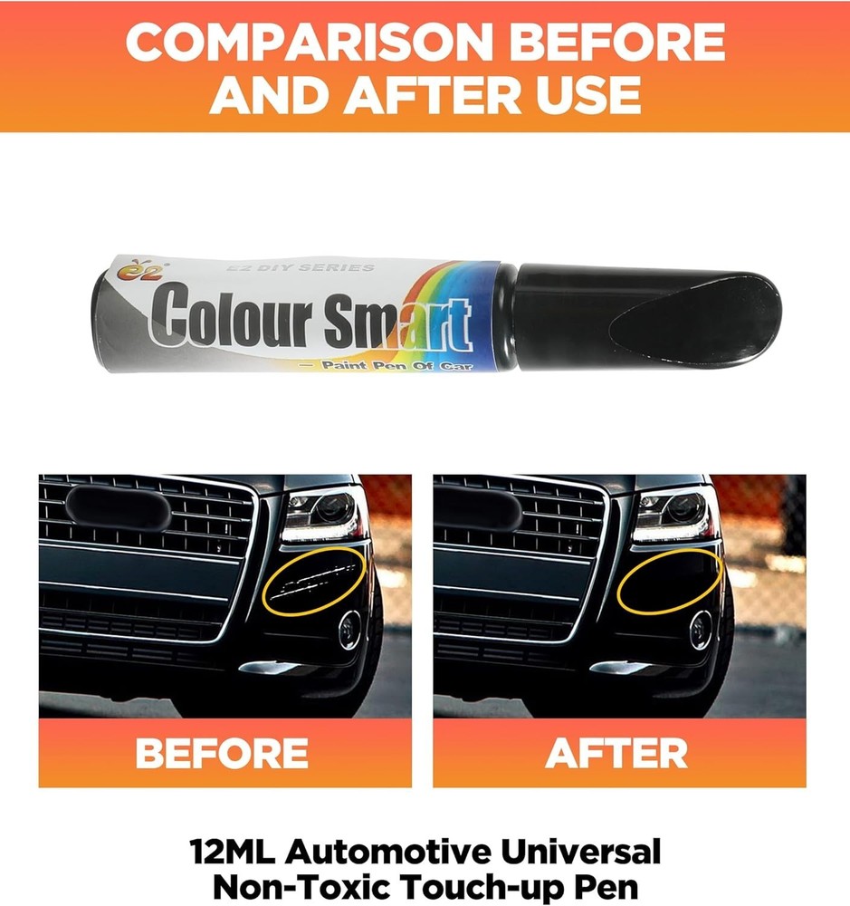 Fast-Drying Car Scratch Repair Pen - Gloss Black for Deep Scratch Touch Ups