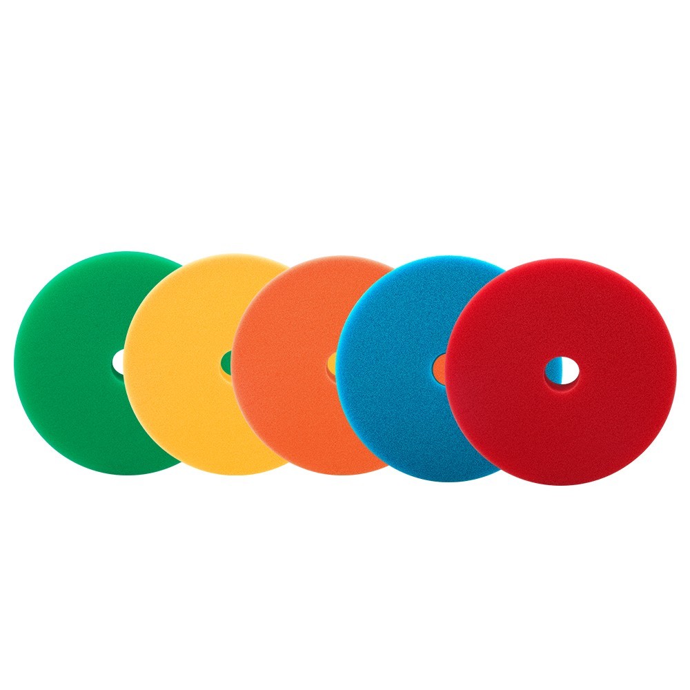 SPTA 1Pc 3" 5" 6" Hook Loop Buffing Polishing Pads for Rotary Orbital Buffer