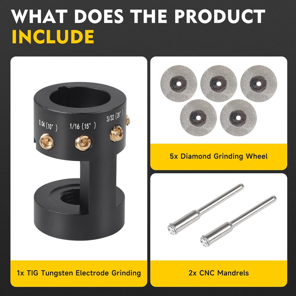 Tungsten Electrode Sharpener Head Tool, Tungsten Grinder for TIG Welding Single