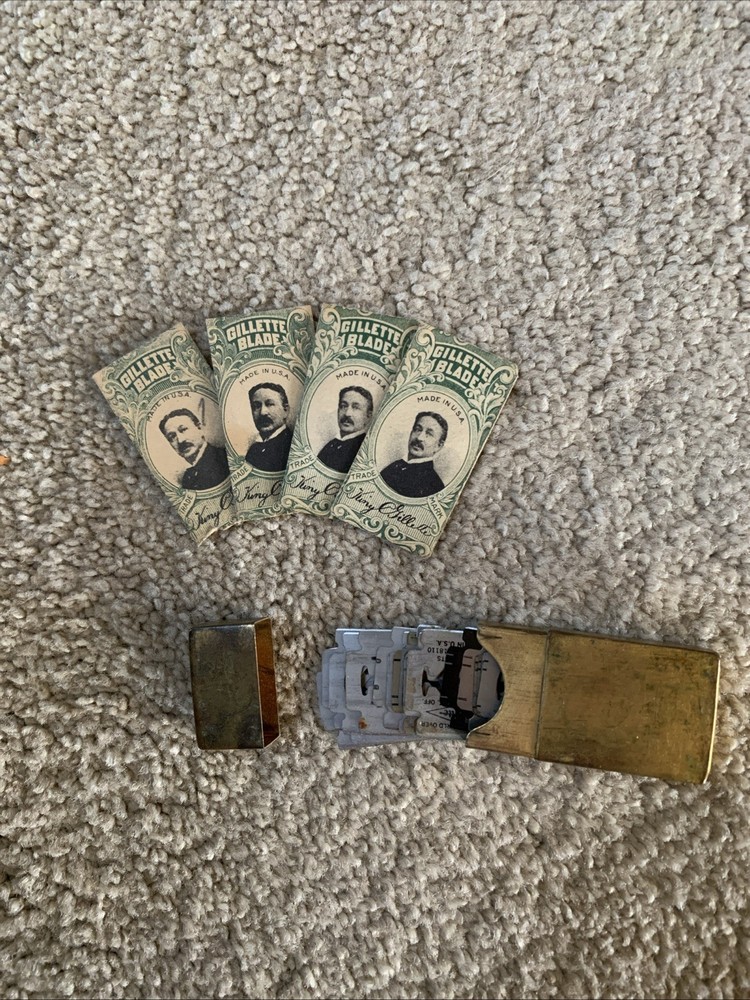 Vintage Gillette Brass Razor Blade Holder