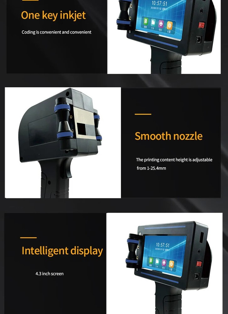 Tij127 Handheld Inkjet Printer Portable Handheld Fast Dry Inkjet Batch