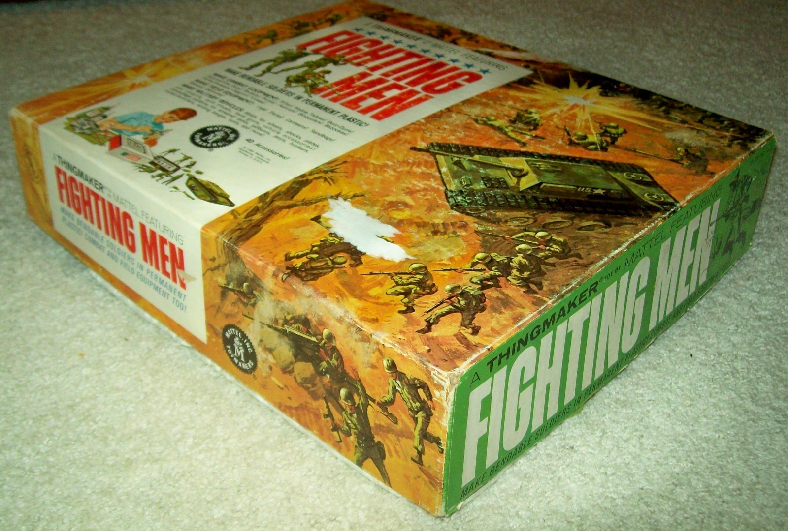 1965 "Fighting Men" Molding Toy by Mattel - 99% Complete with Working Heater