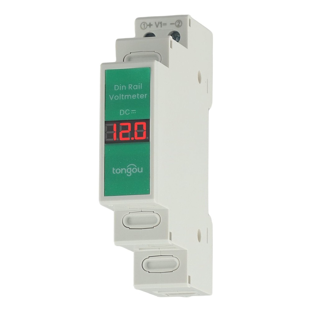 LED Display Voltage Meter for Din Rail Installation Supporting 11 310V DC Range
