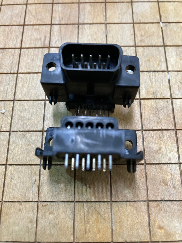 Joystick CONNECTORS (2) DB-9M PCB Atari/Commodore 2600/7800/800 NEW