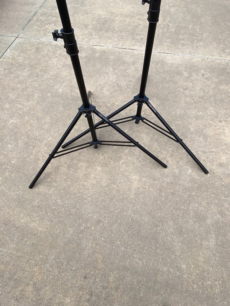 2 Paul C Buff Camera LS3900 Tripod Stand Lighting Boom or Support 12 ft BLACK
