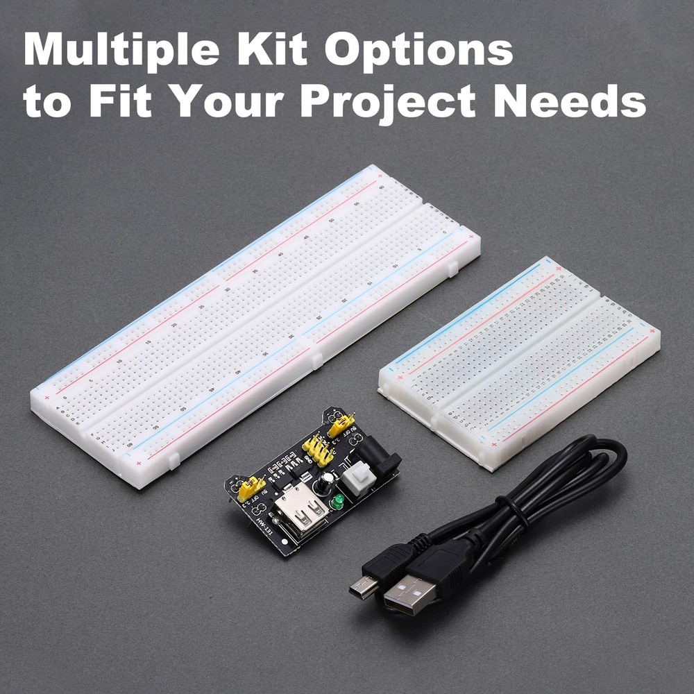 Breadboard Kit 830/400 Tie-Points with Power Supply Module USB Cable