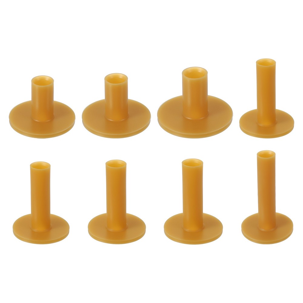 Rubber Golf Tee, 8 Pack Mixed Size Golf Tees Training Tee, Yellow
