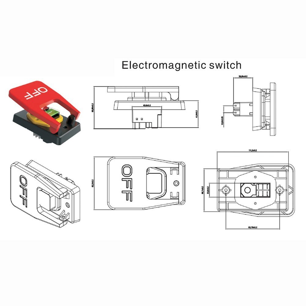 Button Switch Switch KJD17BD-16-3 Self-locking -5-60 Degrees Silver Dot