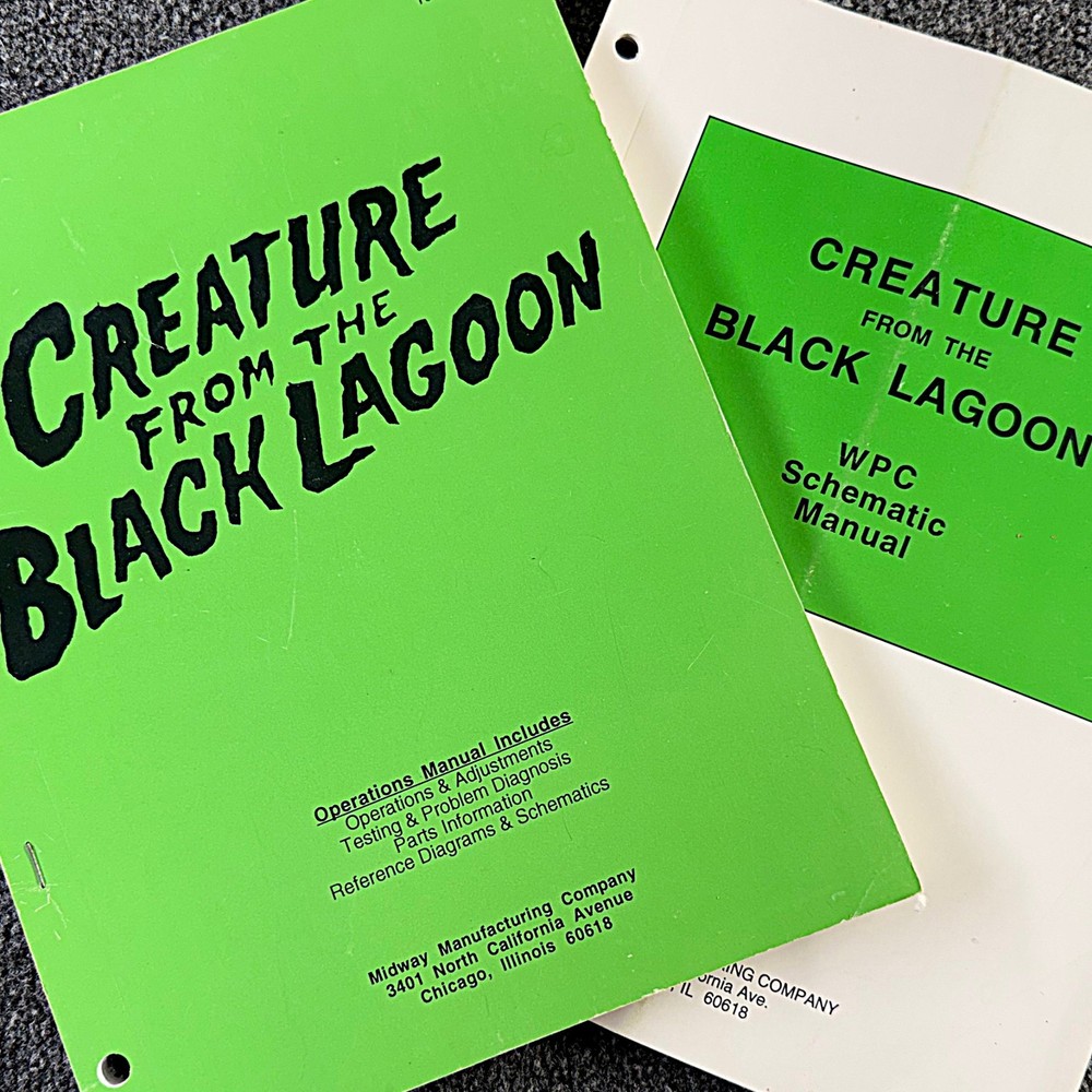 Bally Creature from the Black Lagoon Pinball Machine WPC Schematic Manual COMBO