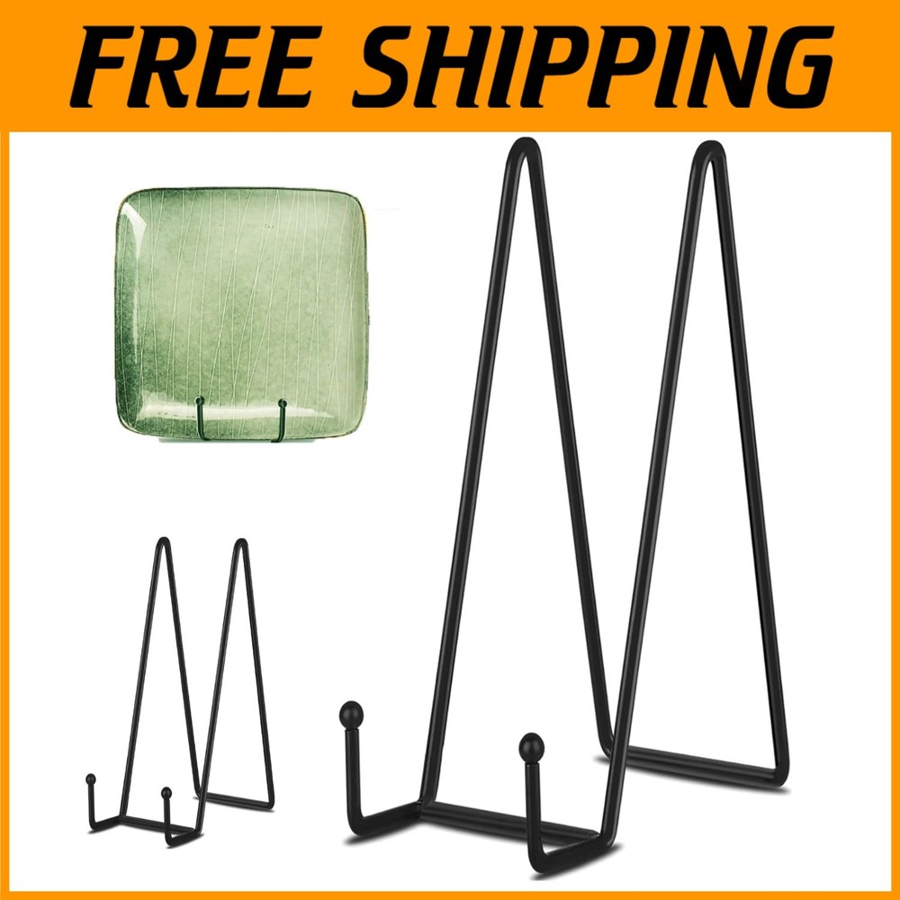 3 Pack 14 Inch Black Plate Stand for Display