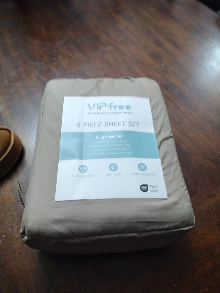 VIP free 6 Piece Sheet Set King New