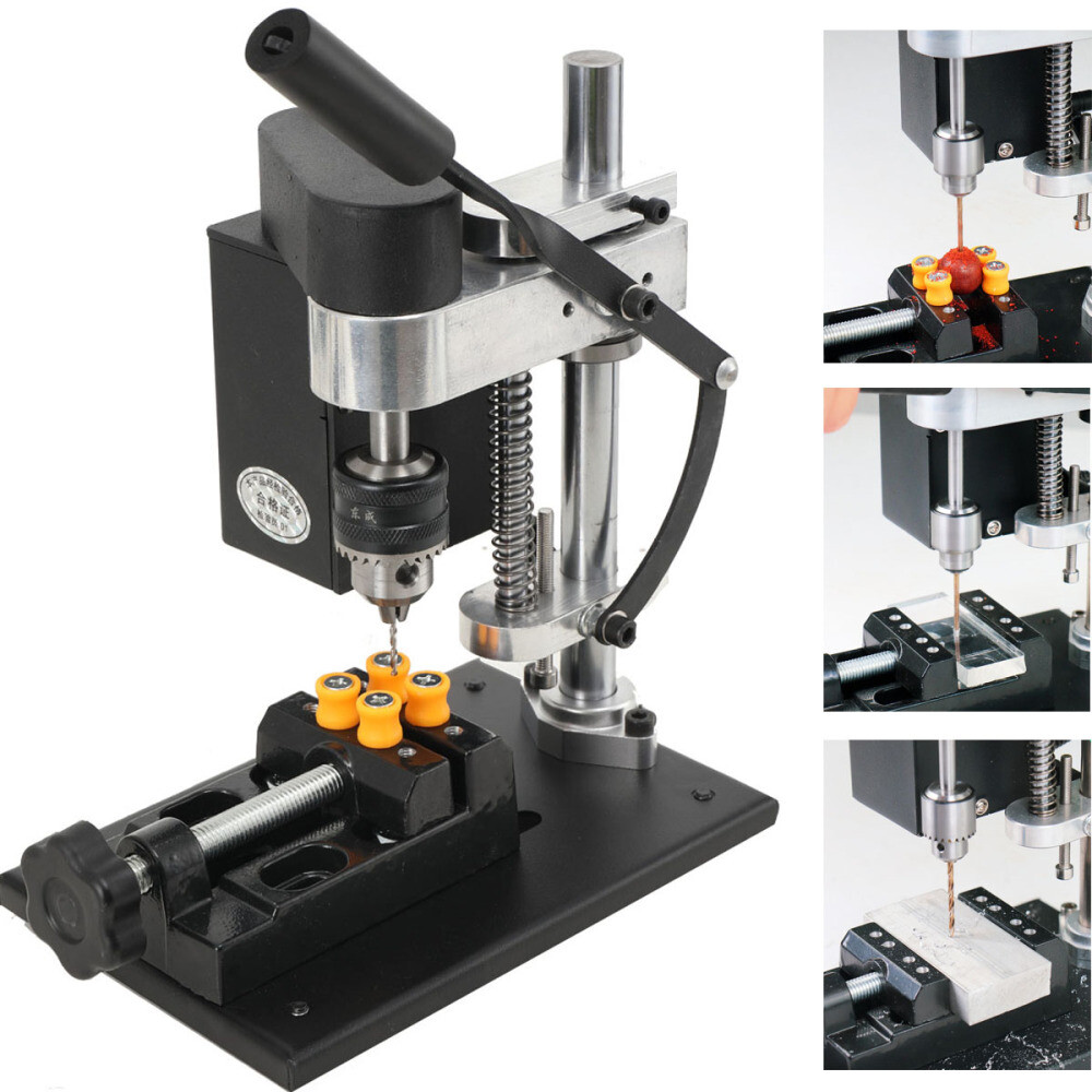 Mini Bench Drill Press Machine Desktop Power Tool Adjustable Drilling Machine US