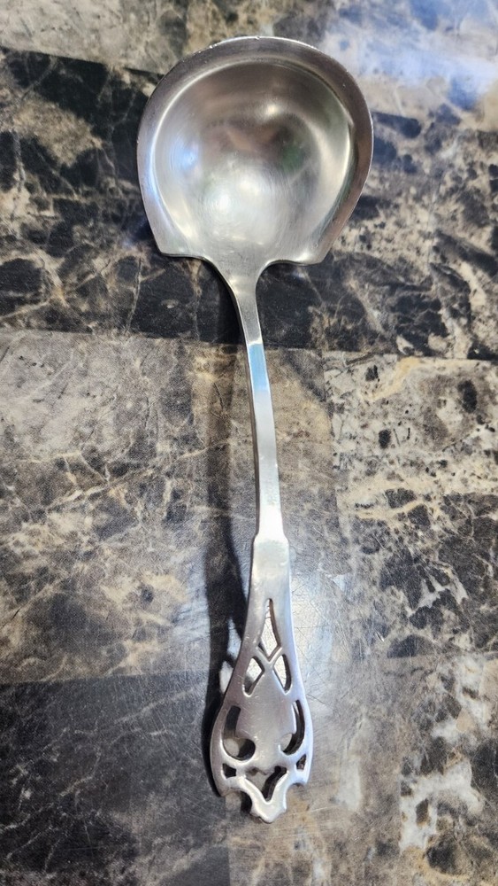 FRANKLIN ANTIQUE c1910 EMERSON PATTERN SILVERPLATED CREAM & SAUCE LADLE 🤍 🤎