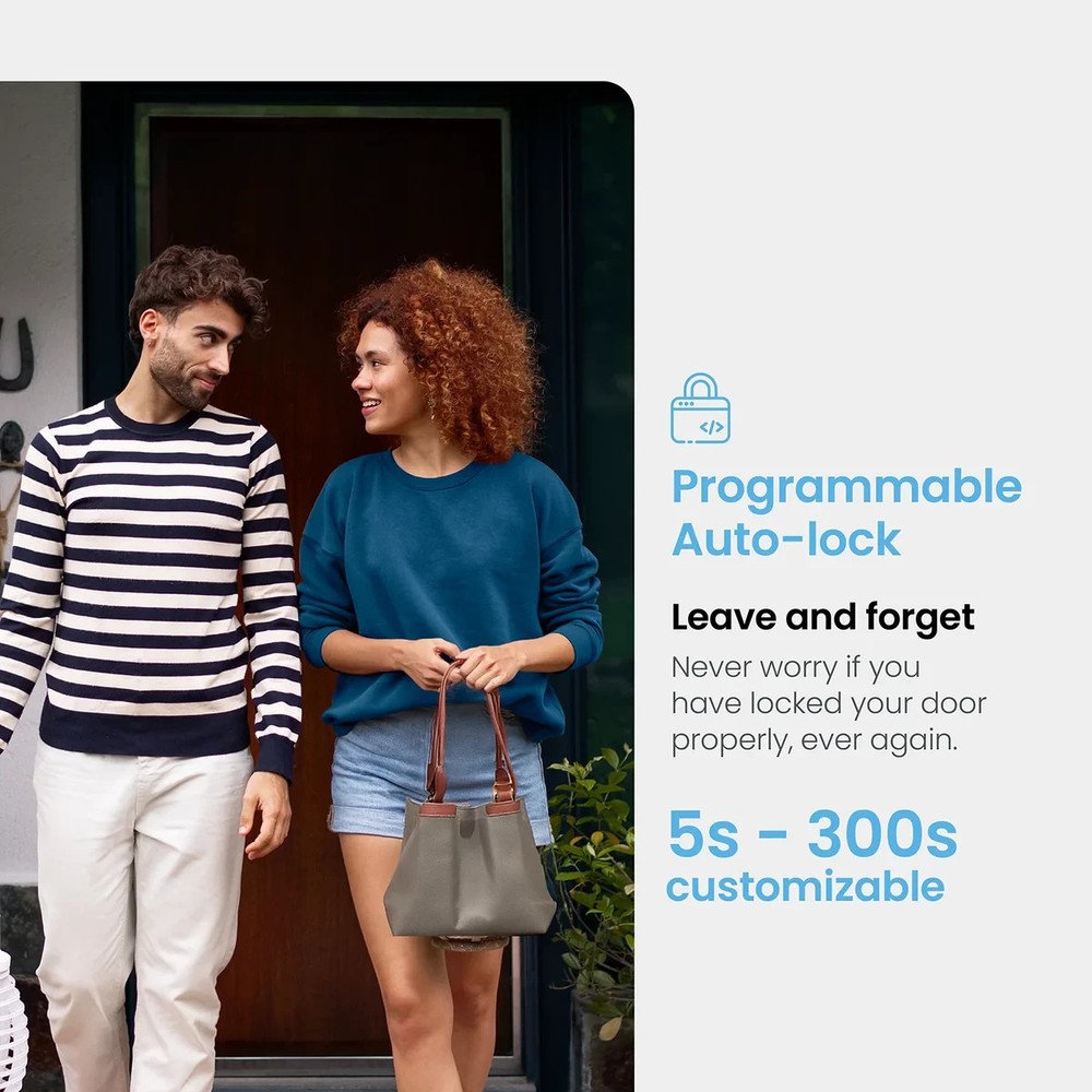 Lockly Secure Pro Deadbolt Smart Lock with Built-in Wi-Fi, TapCom Compatible