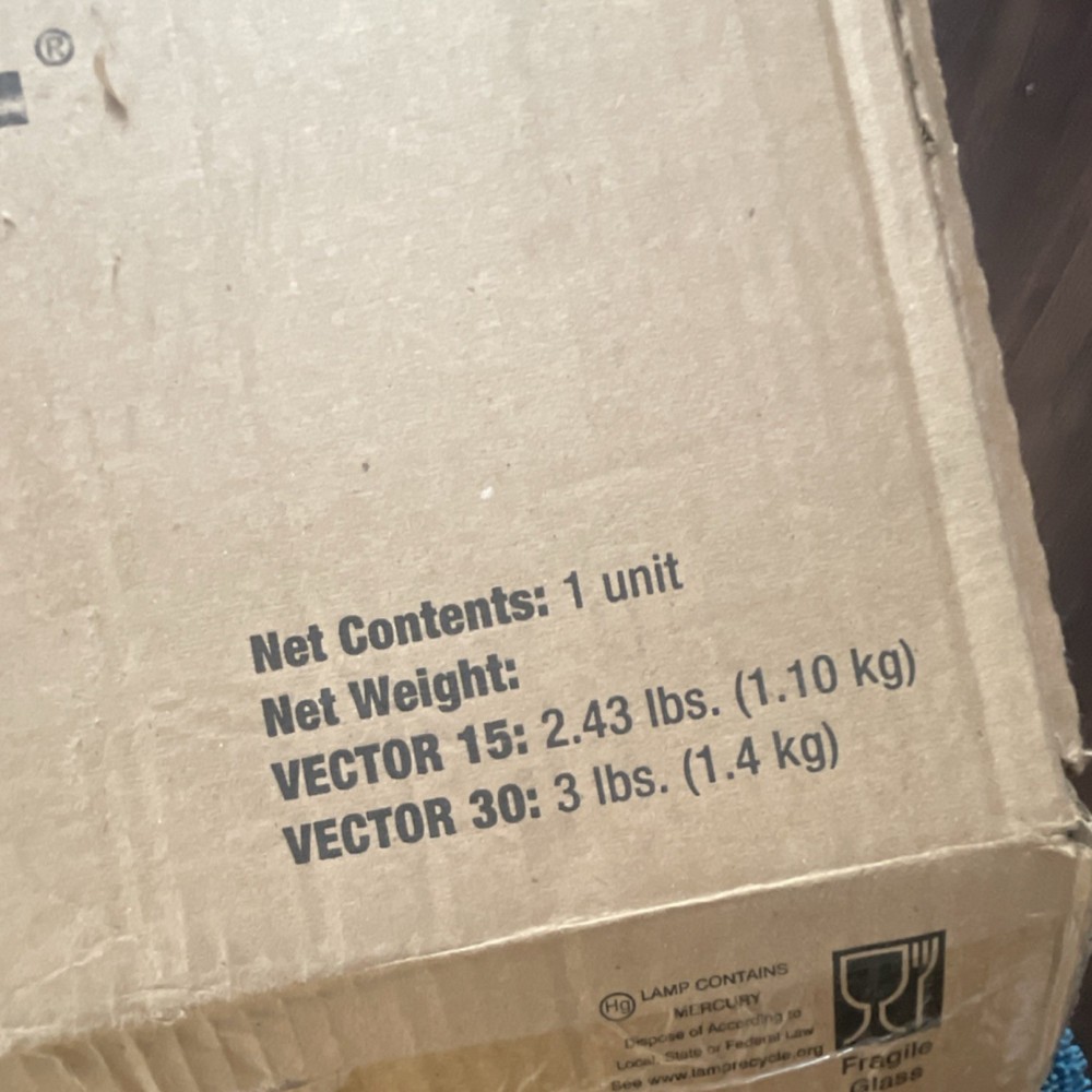 Vector Insect Zapper Lamp Silver Metal VECTOR 15 or VECTOR 30