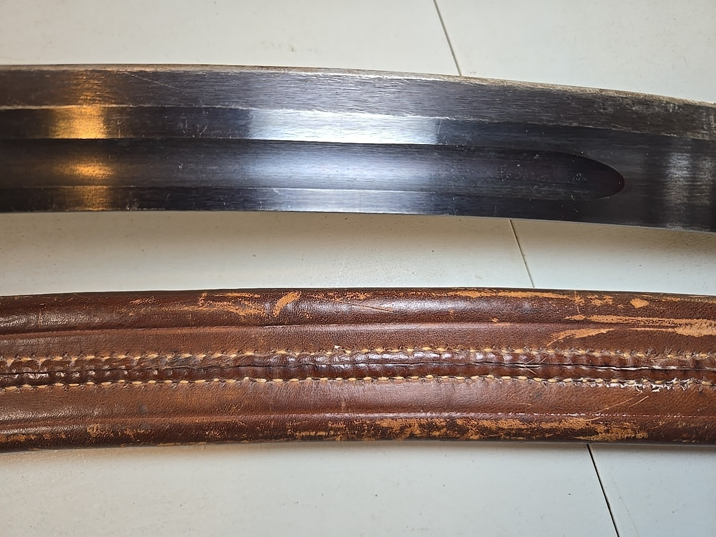 WWI Model 1917 or M1941 USN Naval Cutlass Sword w/Scabbard - US Navy - Klewang