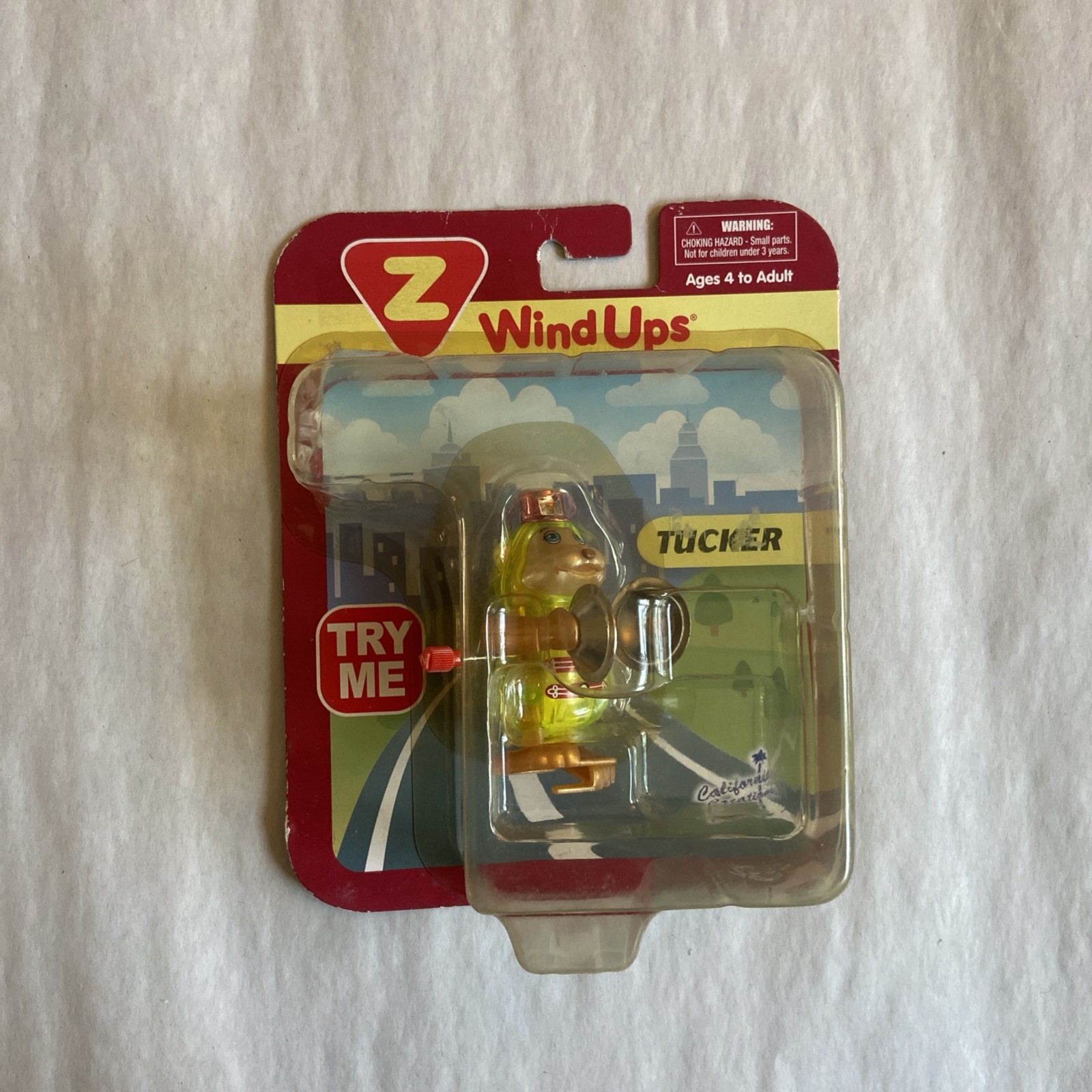 Z Wind Ups (2012) Yellow Monkey with Cymbals “Tucker” #40701 Tomy Toys NEW Works