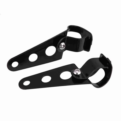 Headlight Bracket,1 Pair Stainless Steel Motorcycle Headlight Bracket Black