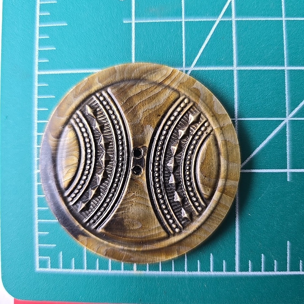 Antique Galalith Early Plastic Button 2" D