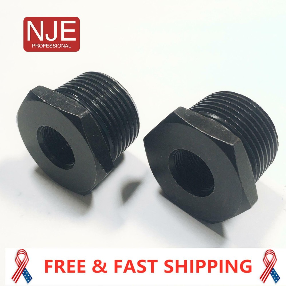2 Pack Steel Thread Adapter Convert 1/2x28 to 3/4 NPT
