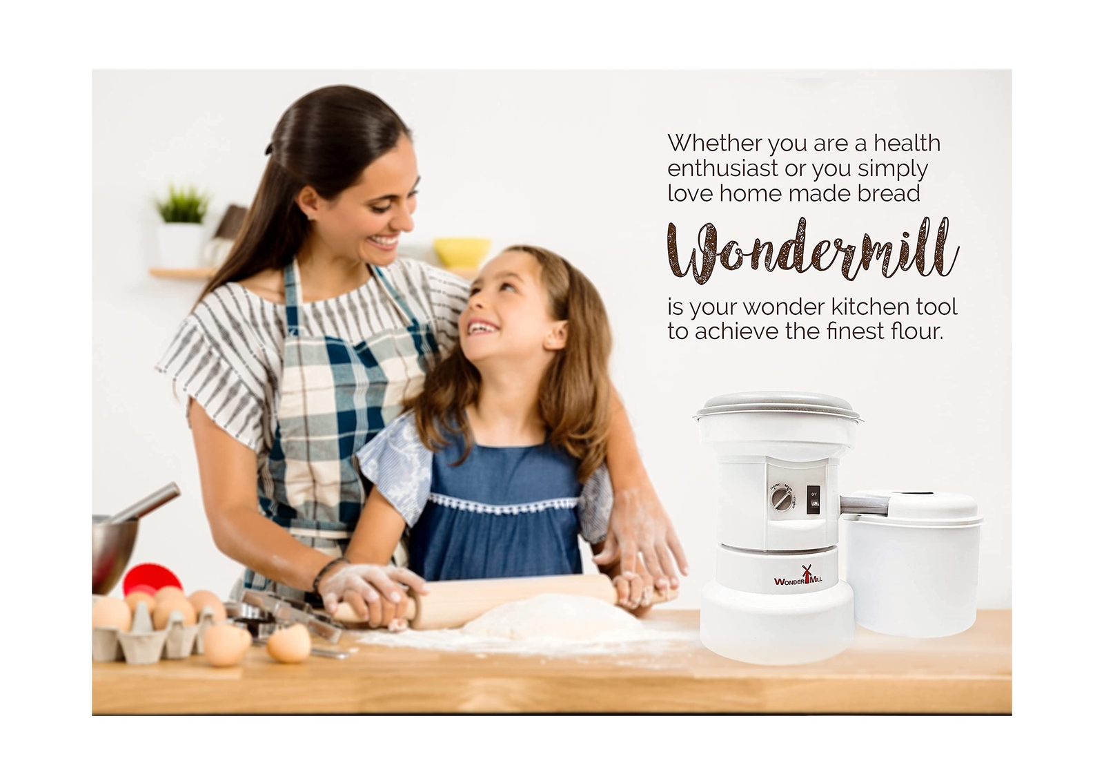 Powerful High Speed Electric Grain Mill Grinder for Healthy Gluten-Free Flour...