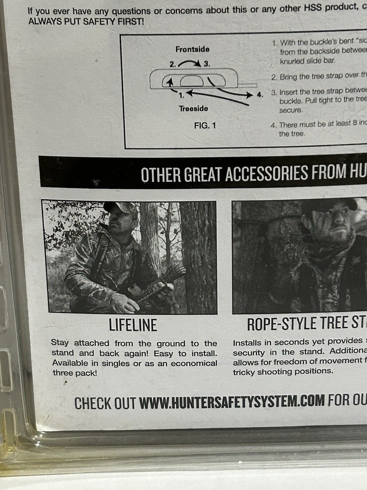 Hunter Safety System Quick-Connect Tree Strap Tree-Stand Hunting Single NOS