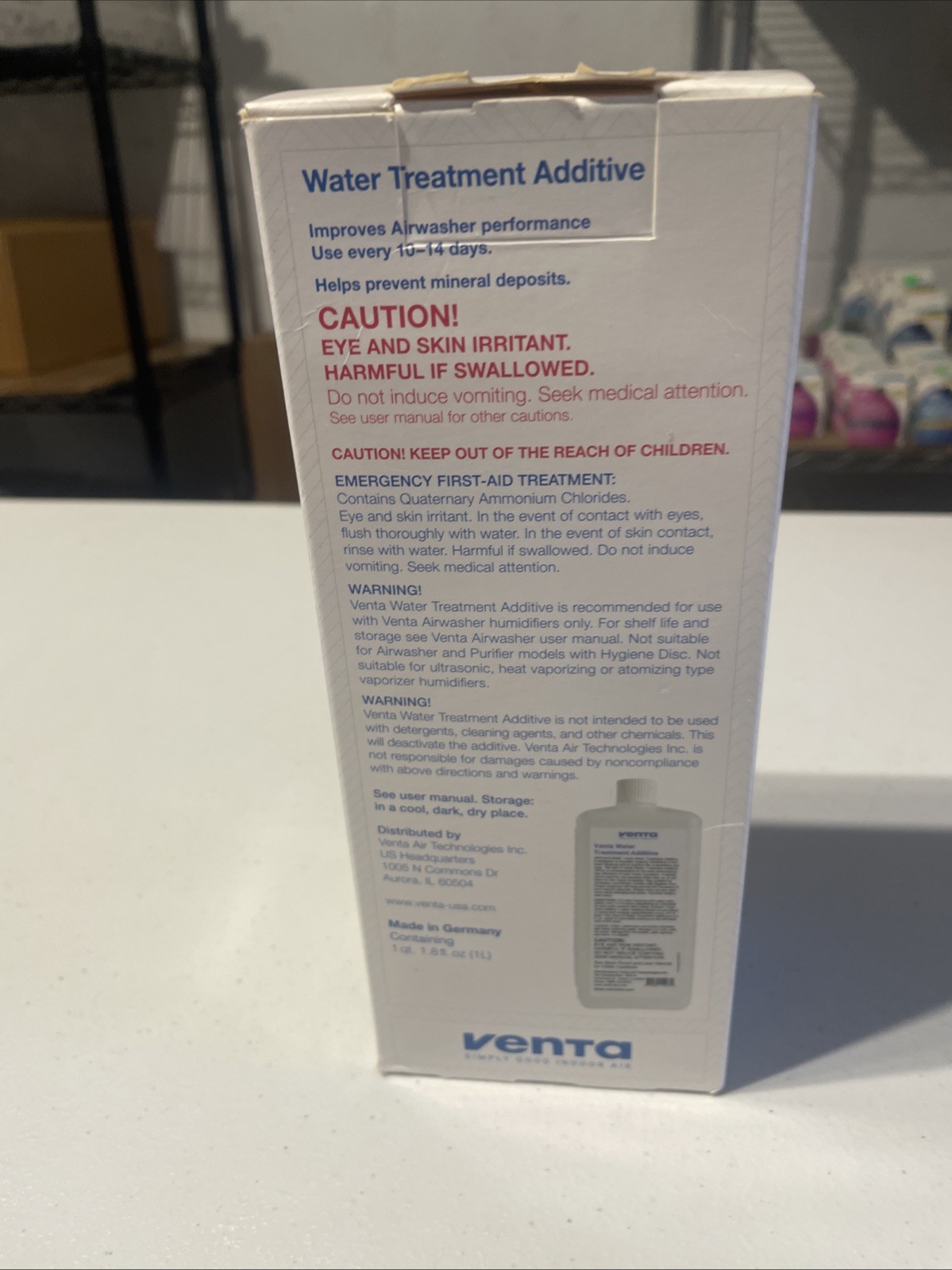 VENTA Airwasher Water Treatment Additive 1qt 1.8 oz 1L